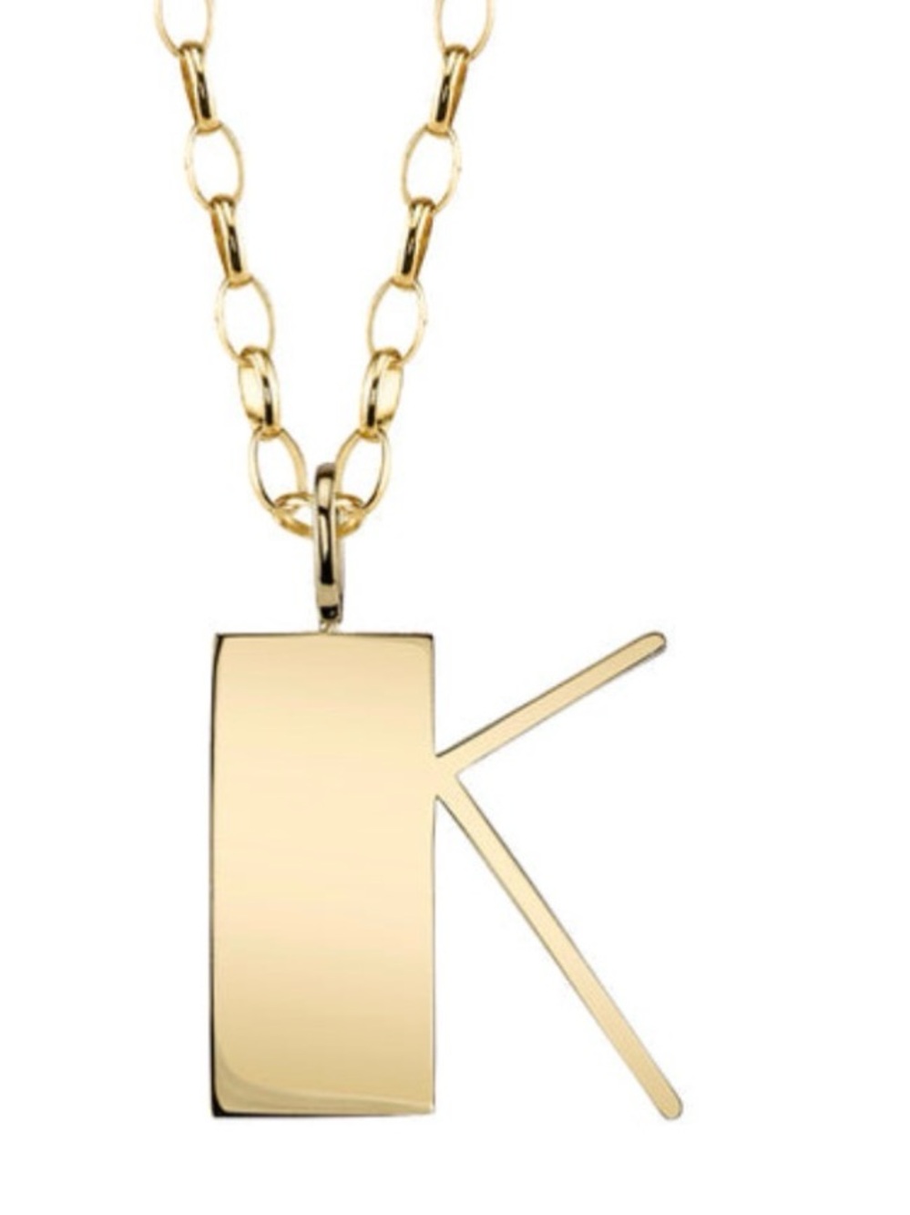 Sydney Evan 14K Gold Large Initial Necklace